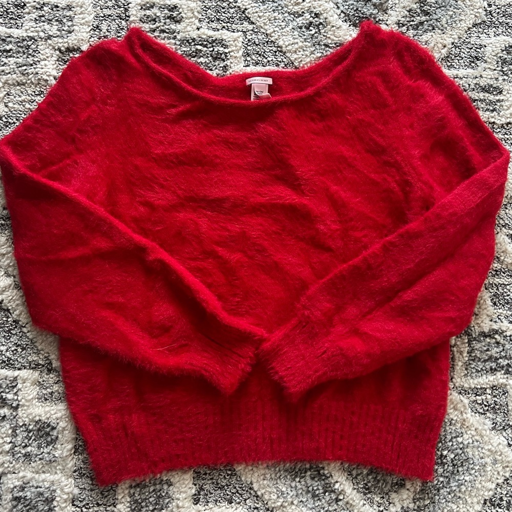 Victoria secrets off the shoulder cropped sweater